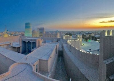 khiva sunset panorama