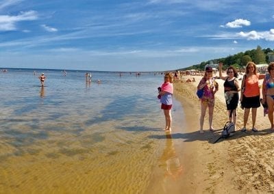 plage jurmala mer baltique