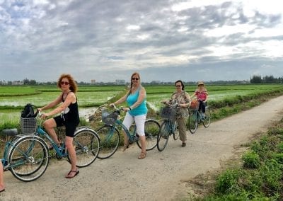 balade en velo dans les riz