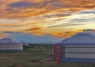 steppe mongole coucher de s